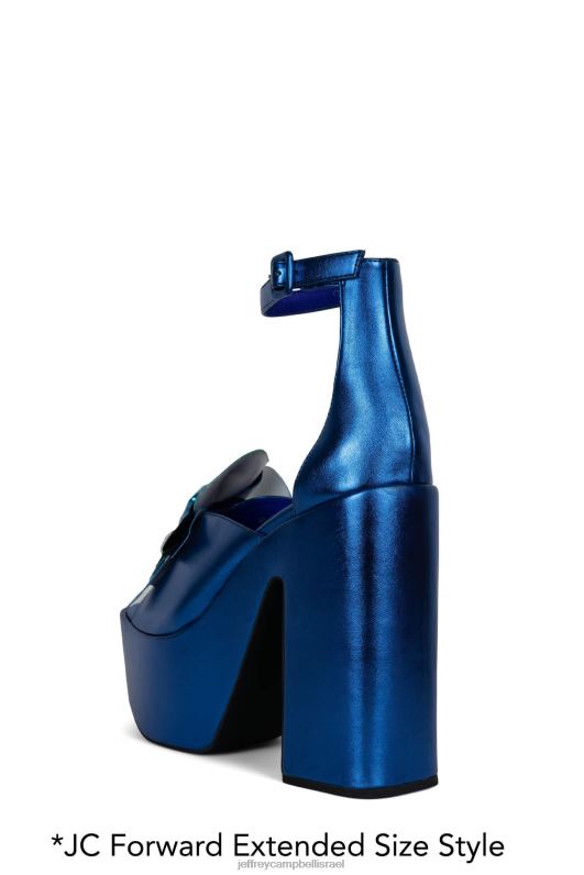 il Jeffrey Campbell קטלני סנדל פלטפורמה נשים שילוב מתכתי כחול NN6N61205
