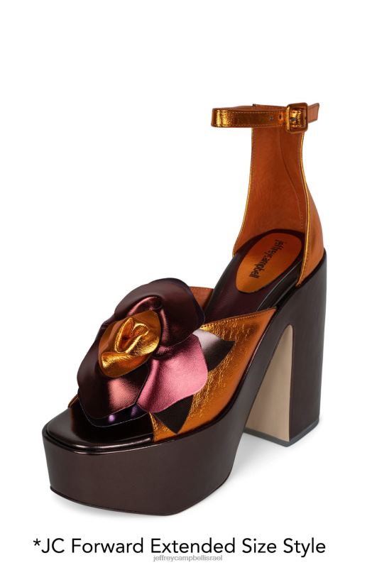 il Jeffrey Campbell קטלני סנדל פלטפורמה נשים כתום חום עם שילוב NN6N61206
