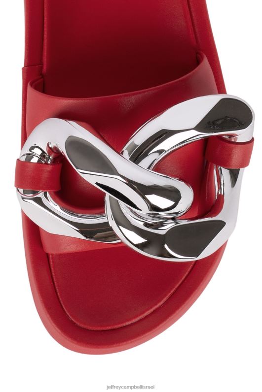 il Jeffrey Campbell אפירוס סנדל פלטפורמה נשים כסף אדום NN6N61209