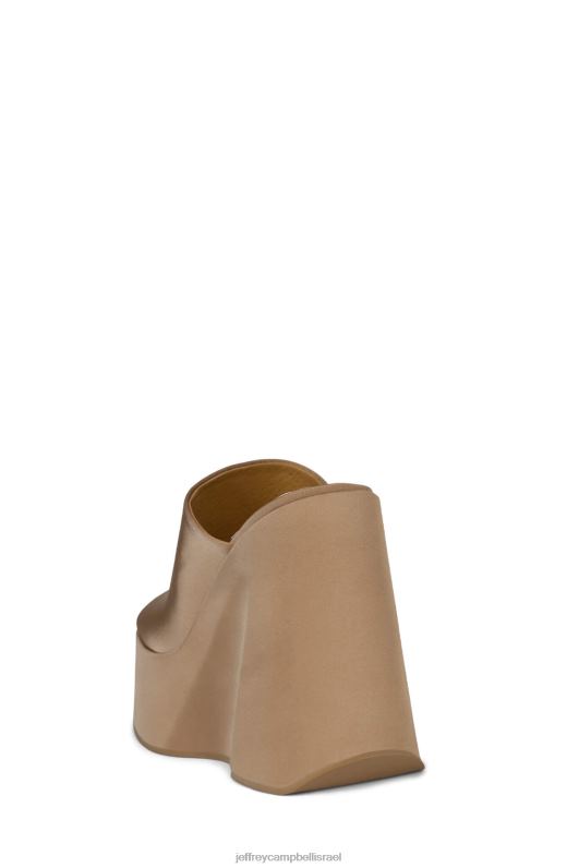 il Jeffrey Campbell גבוה סנדל פלטפורמה נשים סאטן בצבע בז' כהה NN6N61220
