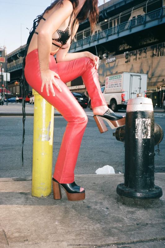 il Jeffrey Campbell לונה-לוב סנדל פלטפורמה נשים ערימת פולנית בצבע שחור NN6N61222