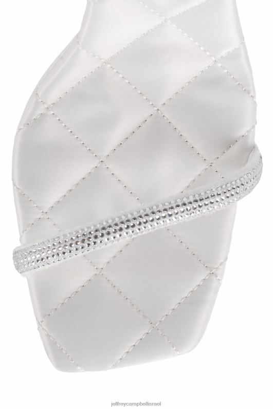 il Jeffrey Campbell סרט סנדל פלטפורמה נשים כסף סאטן לבן NN6N61224