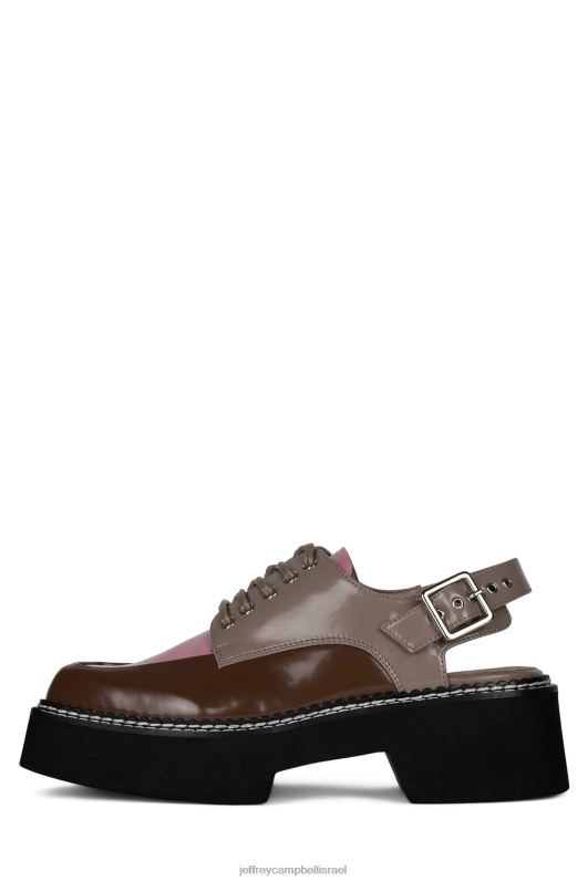 il Jeffrey Campbell ספר-ים משאבת פלטפורמה נשים קופסה חומה ורוד מולטי NN6N61245