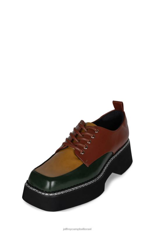 il Jeffrey Campbell סֵפֶר משאבת פלטפורמה נשים מולטי חרדל ירוק NN6N61261