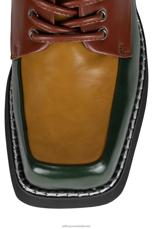 il Jeffrey Campbell סֵפֶר משאבת פלטפורמה נשים מולטי חרדל ירוק NN6N61261