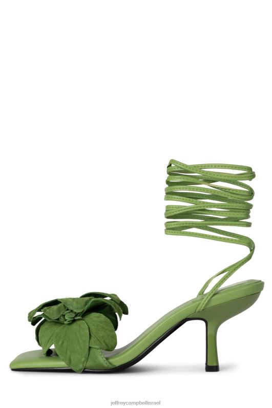 il Jeffrey Campbell מַהוּת סנדל עם עקבים נשים זמש ירוק NN6N6127