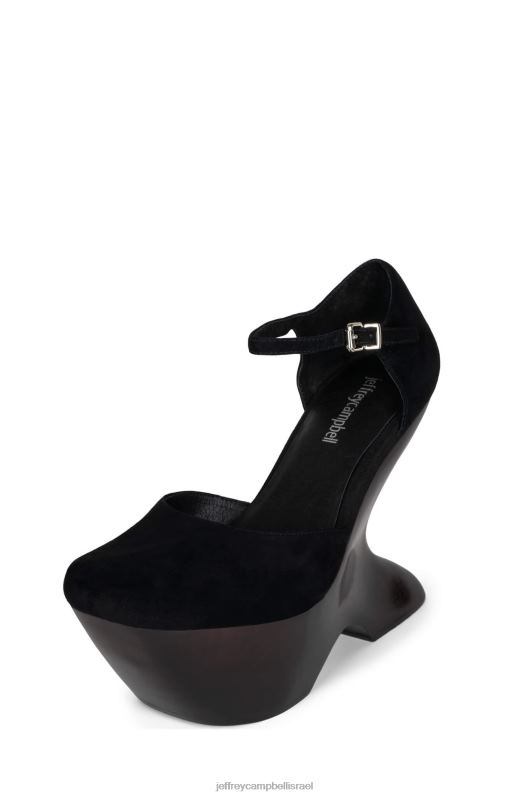 il Jeffrey Campbell הרמוניה משאבת פלטפורמה נשים זמש שחור NN6N61273