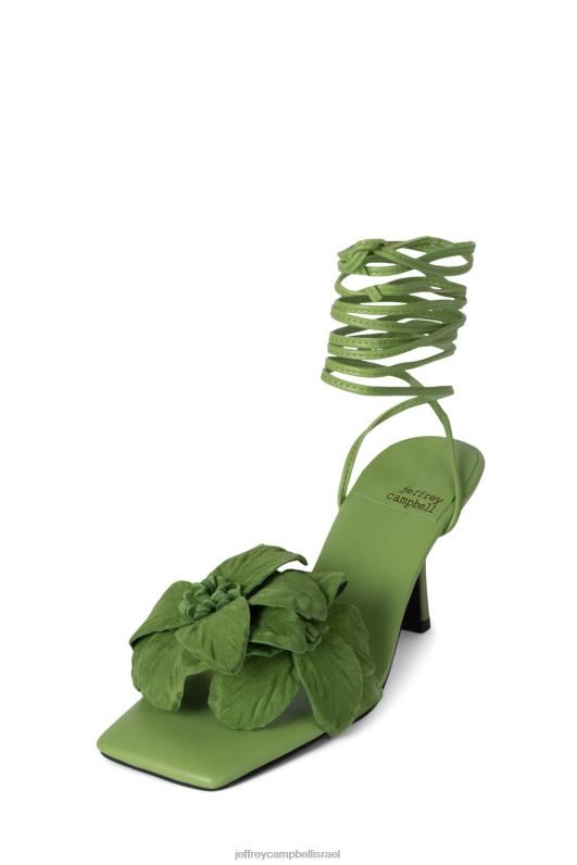 il Jeffrey Campbell מַהוּת סנדל עם עקבים נשים זמש ירוק NN6N6127
