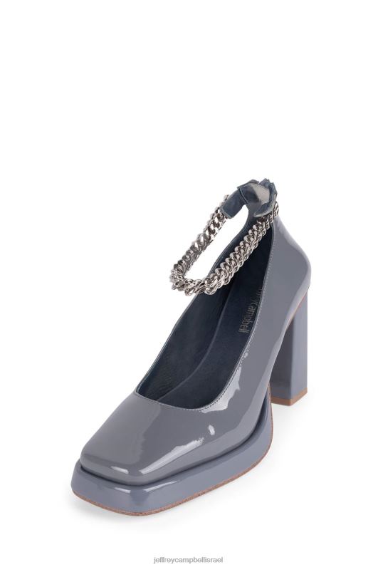 il Jeffrey Campbell קהה-צ' משאבת פלטפורמה נשים פטנט חיל הים המאובק NN6N61283