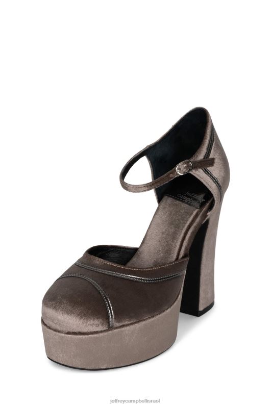 il Jeffrey Campbell נמוך משאבת פלטפורמה נשים בדיל קטיפה בצבע חום NN6N61293