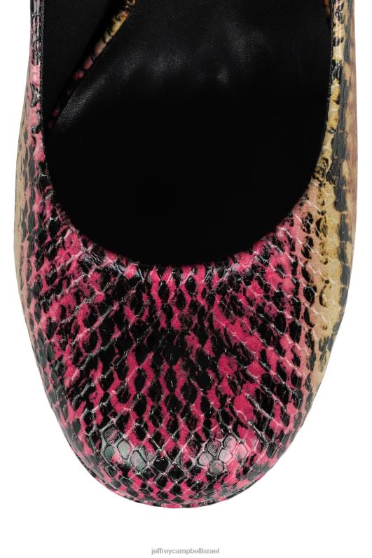 il Jeffrey Campbell אוקורר משאבת פלטפורמה נשים קומבו נחש כתום פוקסיה NN6N61299