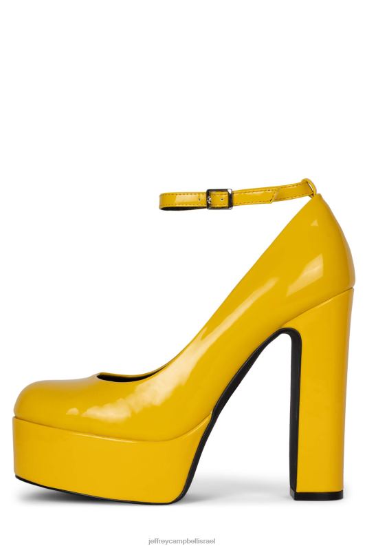 il Jeffrey Campbell אוקורר משאבת פלטפורמה נשים פטנט צהוב NN6N61300
