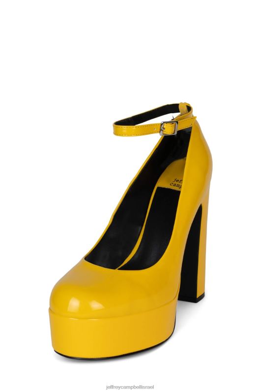 il Jeffrey Campbell אוקורר משאבת פלטפורמה נשים פטנט צהוב NN6N61300