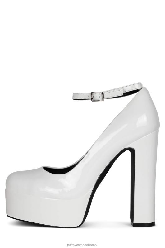 il Jeffrey Campbell אוקורר משאבת פלטפורמה נשים פטנט לבן NN6N61301