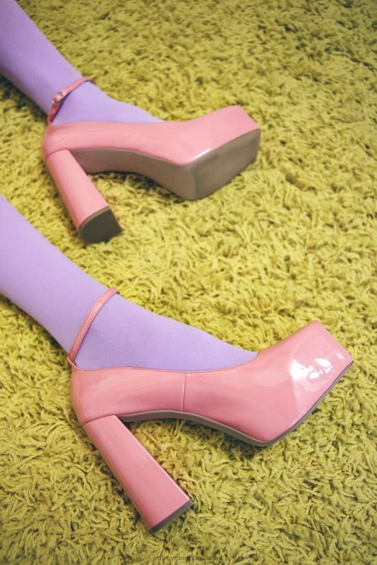 il Jeffrey Campbell סוּכָּרִיָה משאבת פלטפורמה נשים פטנט אלמוגים NN6N61307