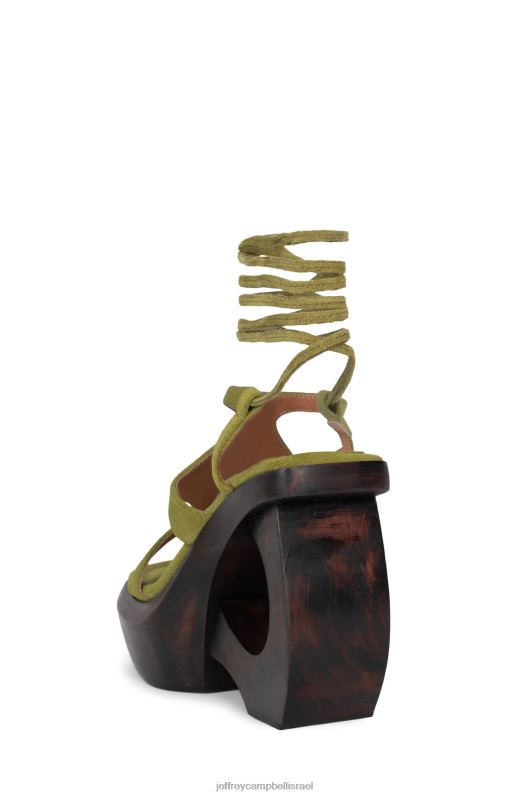il Jeffrey Campbell לְהַעֲרִיץ סנדל פלטפורמה נשים חום זמש זית NN6N6130