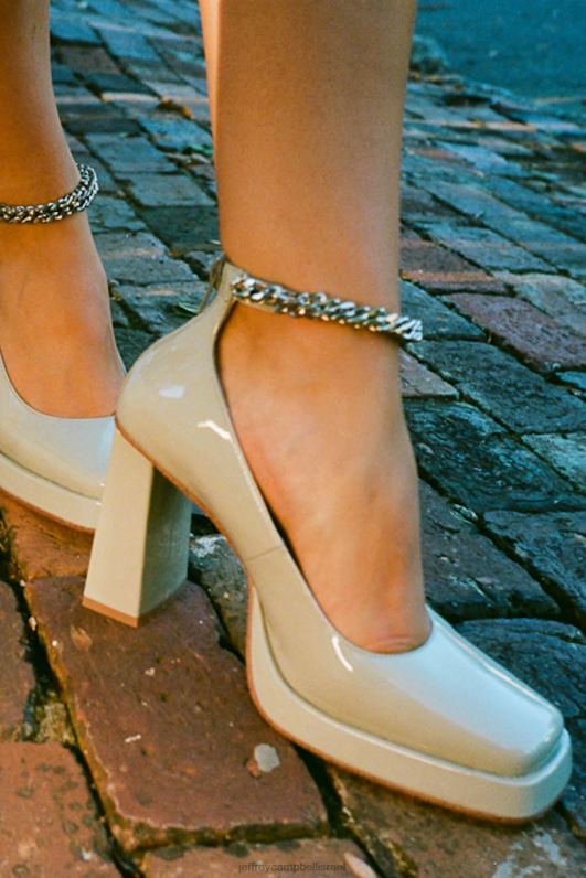 il Jeffrey Campbell קהה-צ' משאבת פלטפורמה נשים פטנט אפור NN6N61312