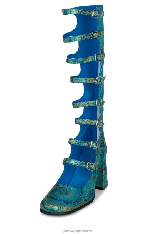 il Jeffrey Campbell מסייה משאבת עקב נשים פייזלי כחול NN6N61326