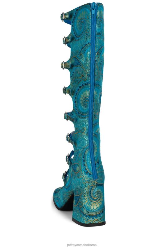 il Jeffrey Campbell מסייה משאבת עקב נשים פייזלי כחול NN6N61326
