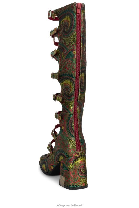 il Jeffrey Campbell מסייה משאבת עקב נשים פייזלי ירוק NN6N61328