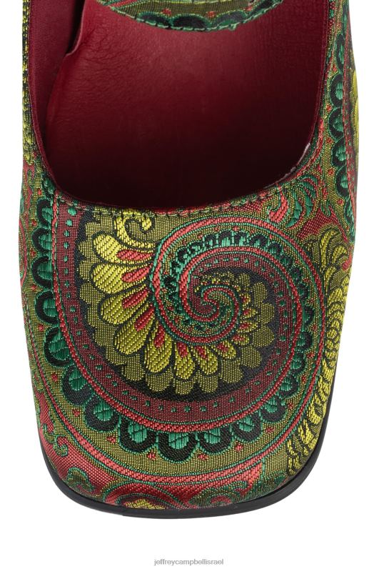 il Jeffrey Campbell מסייה משאבת עקב נשים פייזלי ירוק NN6N61328