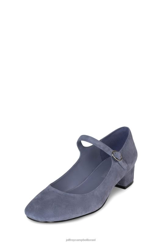 il Jeffrey Campbell רובד עליון משאבת עקב נשים זמש כחול מאובק NN6N61341