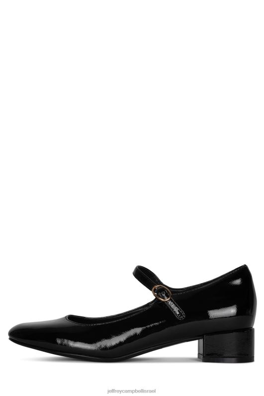 il Jeffrey Campbell רובד עליון משאבת עקב נשים פטנט קמט שחור NN6N61342