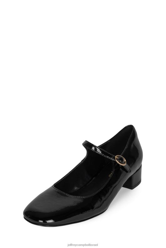 il Jeffrey Campbell רובד עליון משאבת עקב נשים פטנט קמט שחור NN6N61342