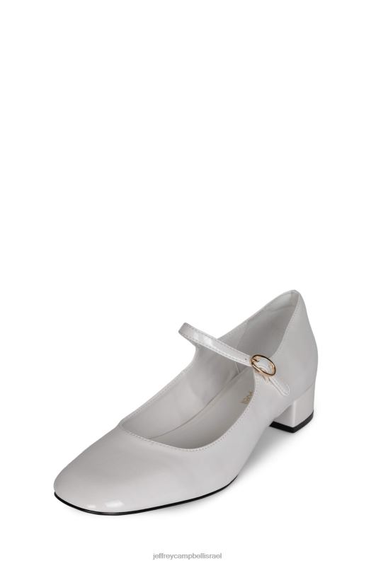 il Jeffrey Campbell רובד עליון משאבת עקב נשים פטנט קמט לבן NN6N61343