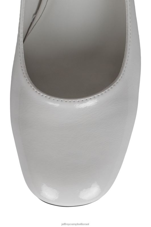 il Jeffrey Campbell רובד עליון משאבת עקב נשים פטנט קמט לבן NN6N61343