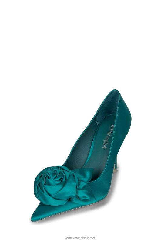 il Jeffrey Campbell לה-פלור משאבת עקב נשים סאטן טורקיז NN6N61347