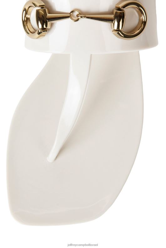 il Jeffrey Campbell קצת סנדלים נשים קרם מבריק NN6N6134