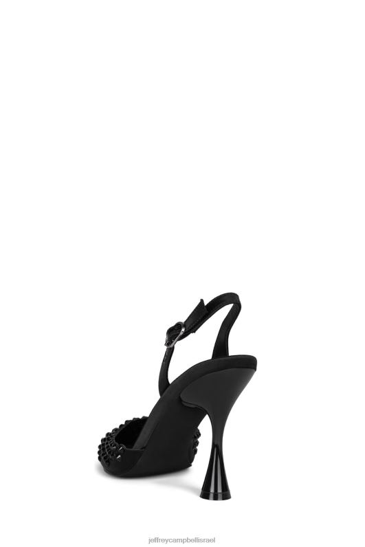 il Jeffrey Campbell זוהר משאבת עקב נשים שחור סאטן שחור NN6N61350