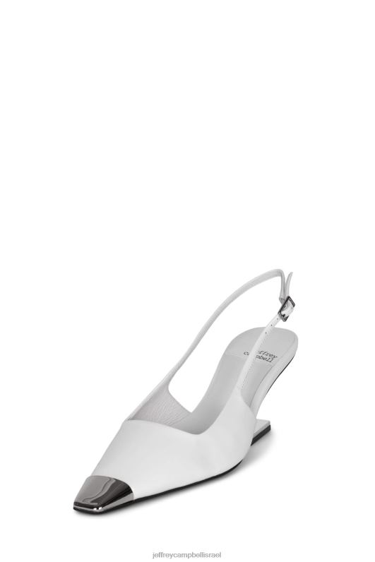 il Jeffrey Campbell אשם-ל משאבת עקב נשים כסף פטנט לבן NN6N61355