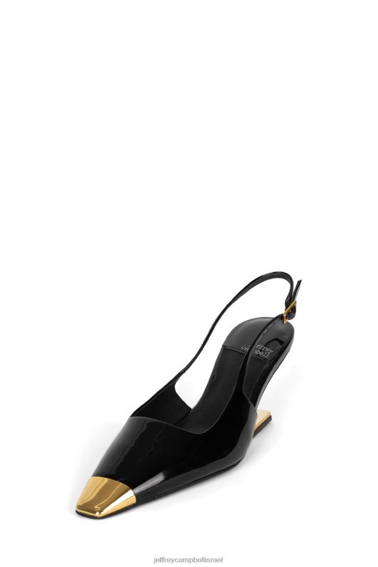 il Jeffrey Campbell אשם-ל משאבת עקב נשים זהב פטנט שחור NN6N61356