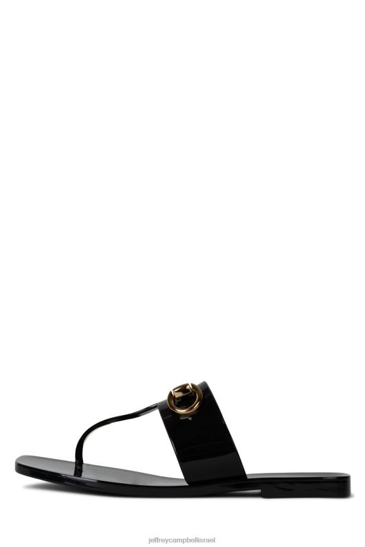 il Jeffrey Campbell קצת סנדלים נשים שחור מבריק NN6N6136