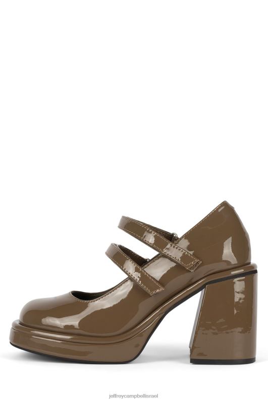 il Jeffrey Campbell ארלון משאבת עקב נשים פטנט בצבע חום כהה NN6N61364