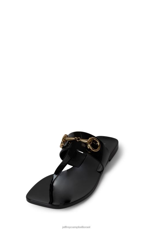 il Jeffrey Campbell קצת סנדלים נשים שחור מבריק NN6N6136