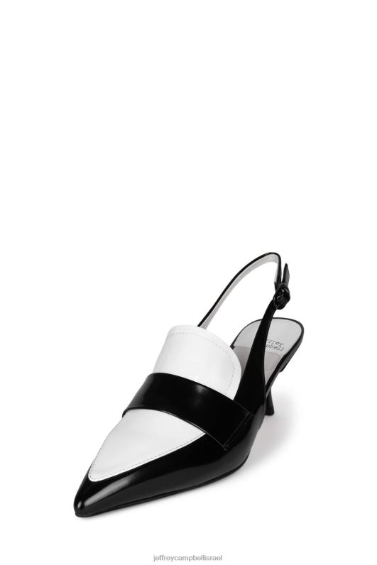 il Jeffrey Campbell סִפְרוּת משאבת עקב נשים קופסה לבנה שחורה NN6N61388