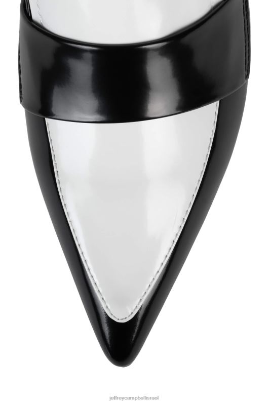 il Jeffrey Campbell סִפְרוּת משאבת עקב נשים קופסה לבנה שחורה NN6N61388