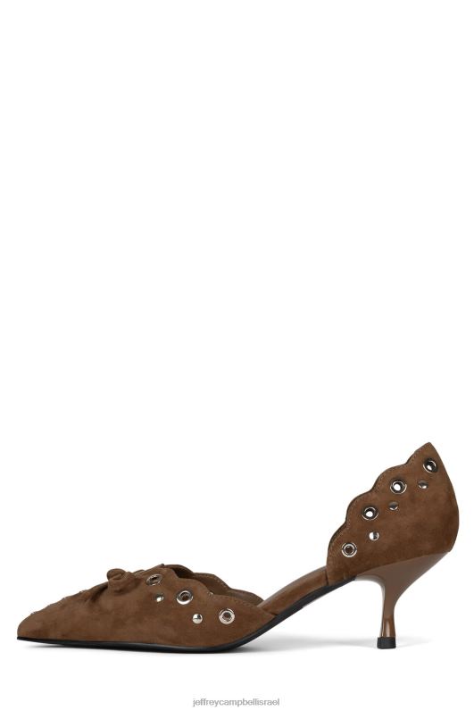 il Jeffrey Campbell מרוצים משאבת עקב נשים כסף זמש חום בהיר NN6N61392