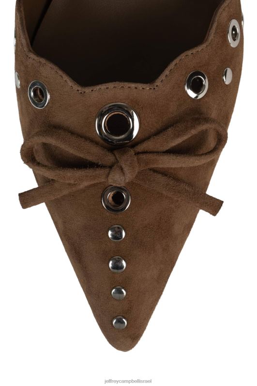 il Jeffrey Campbell מרוצים משאבת עקב נשים כסף זמש חום בהיר NN6N61392