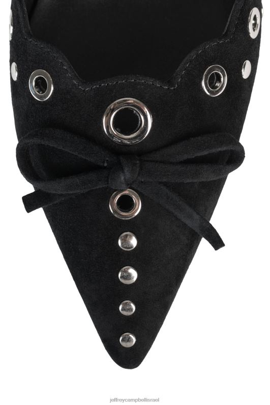 il Jeffrey Campbell מרוצים משאבת עקב נשים כסף זמש שחור NN6N61393