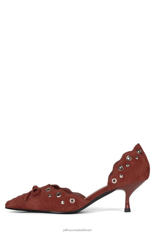 il Jeffrey Campbell מרוצים משאבת עקב נשים כסף זמש חלודה NN6N61394