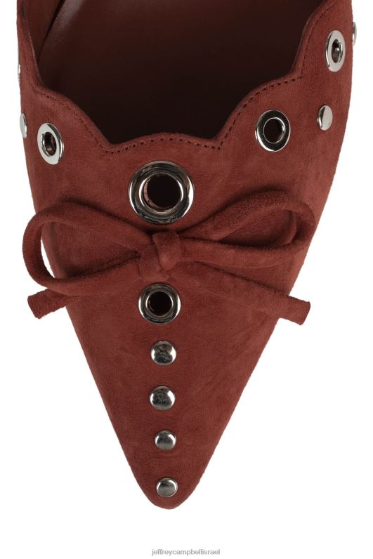 il Jeffrey Campbell מרוצים משאבת עקב נשים כסף זמש חלודה NN6N61394