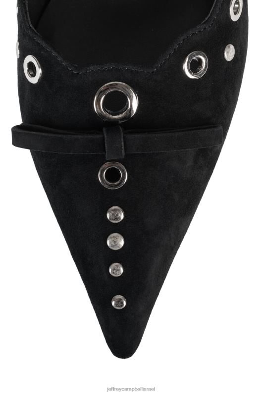 il Jeffrey Campbell חִנָם משאבת עקב נשים כסף זמש שחור NN6N61395