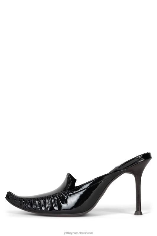 il Jeffrey Campbell מתוך גחמה משאבת עקב נשים פטנט קמט שחור NN6N61401