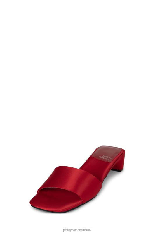 il Jeffrey Campbell תו נמוך סנדל עם עקבים נשים סאטן אדום NN6N61416