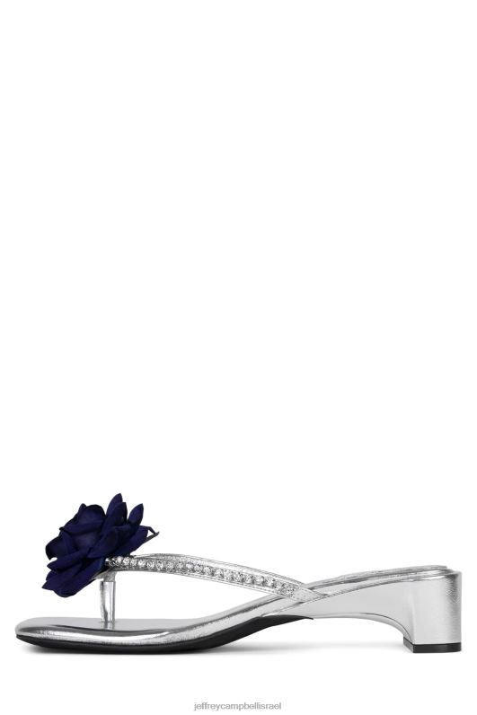 il Jeffrey Campbell רַקֶפֶת סנדל עם עקבים נשים חיל הים כסף NN6N61422
