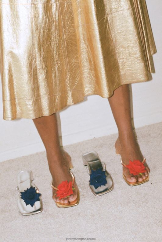 il Jeffrey Campbell רַקֶפֶת סנדל עם עקבים נשים חיל הים כסף NN6N61422